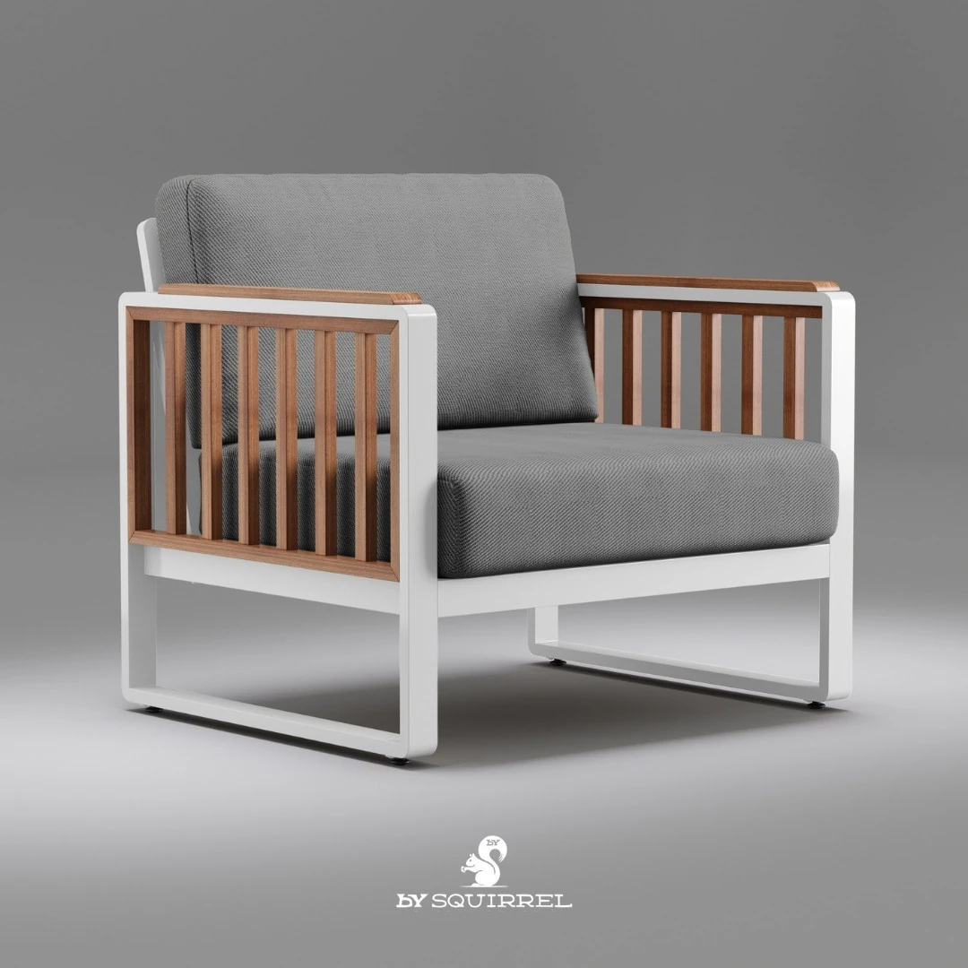 By Squirrel MiVista Alüminyum Bahçe Mobilya Takımı - Beyaz