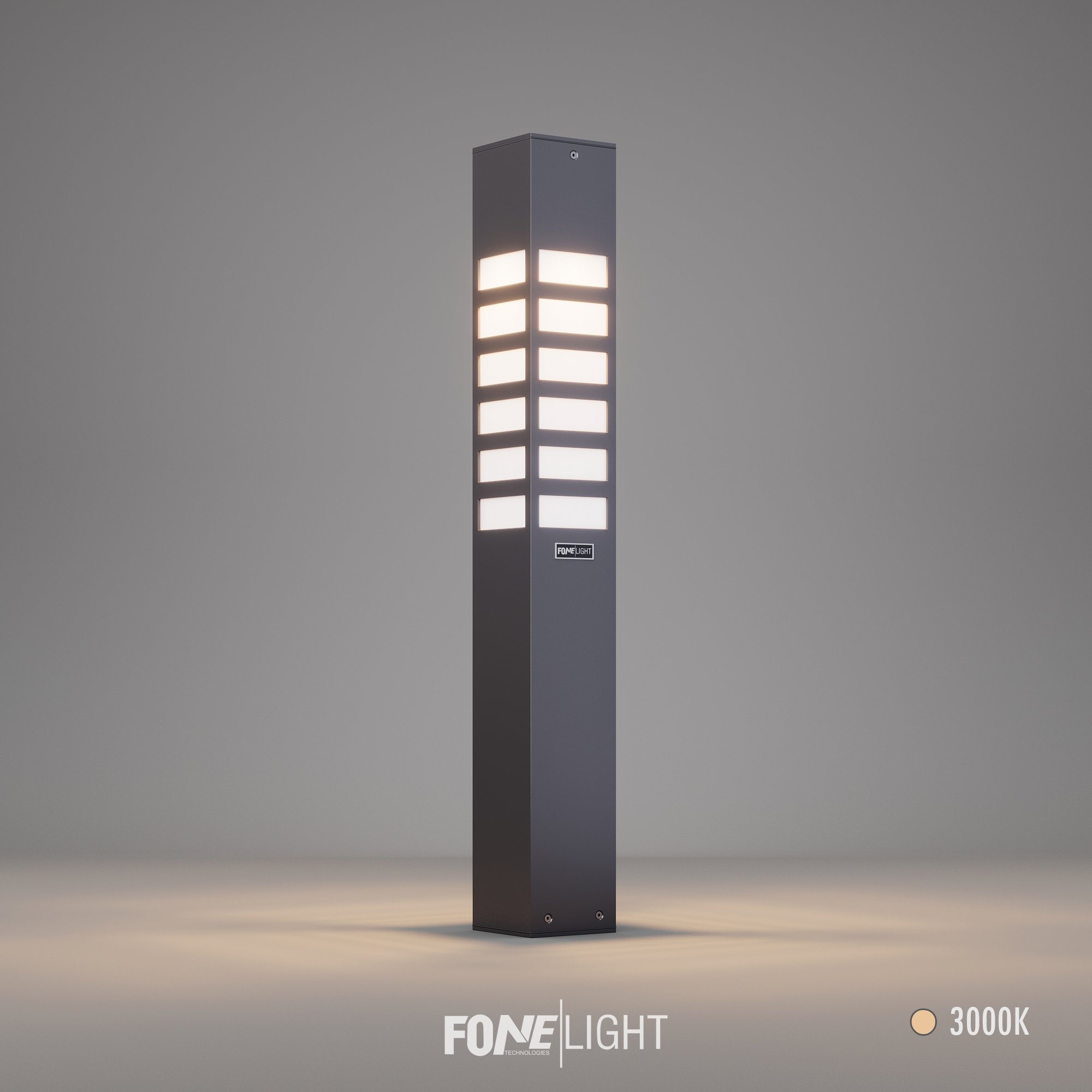 FoneLight Vilorita Alüminyum Modern Bahçe Peyzaj Yol Bollard Aydınlatma