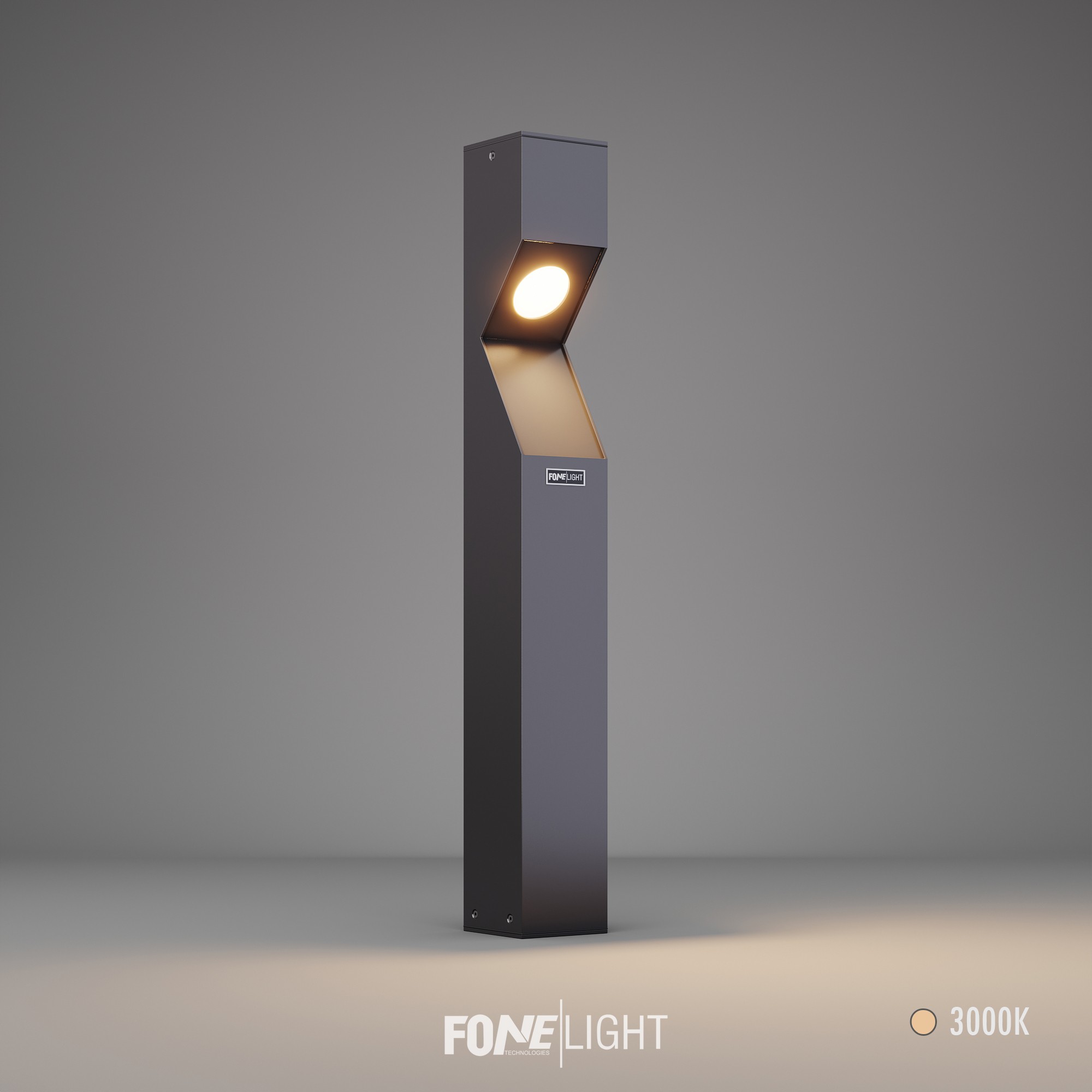 FoneLight Dualluz Modern Alüminyum Bahçe Aydınlatma Bollard