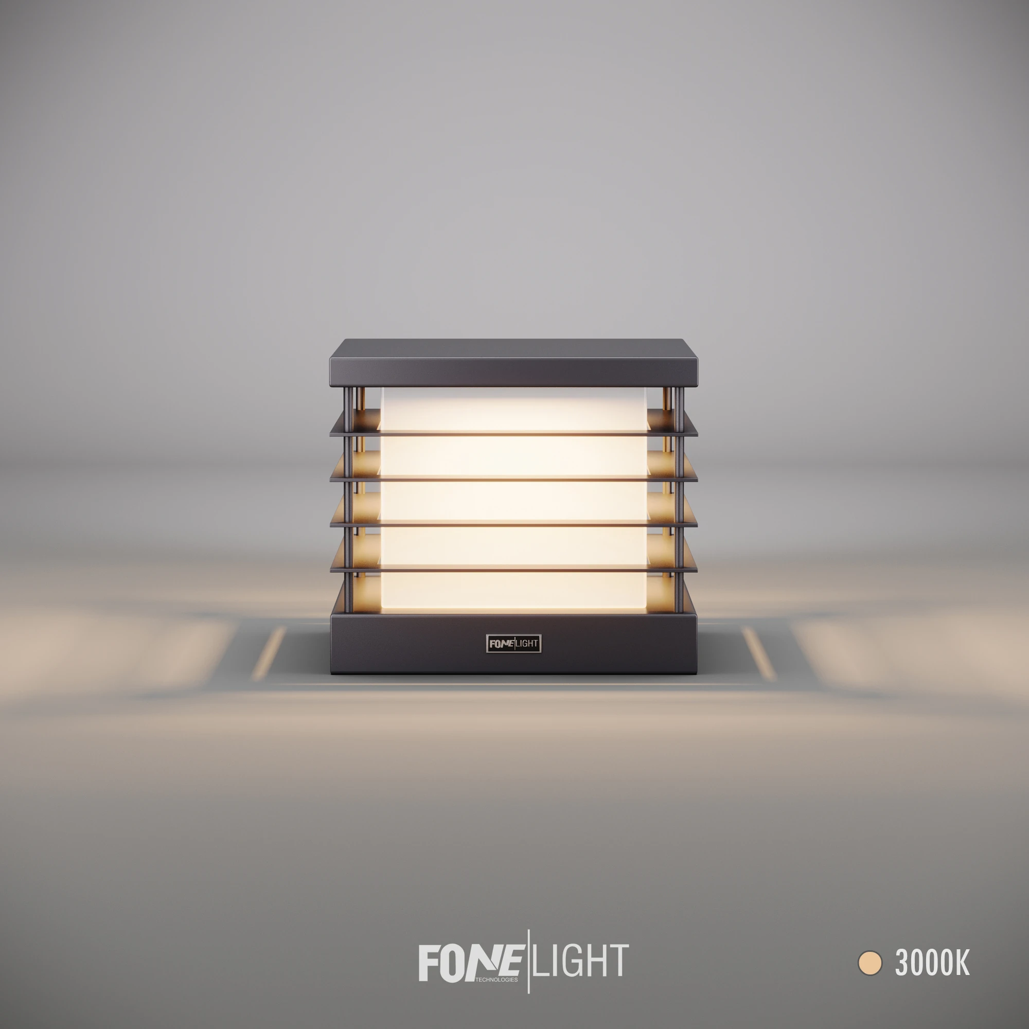 FoneLight Postila Set Üstü Alüminyum Bahçe Duvar Aydınlatma - 300x300x260 mm