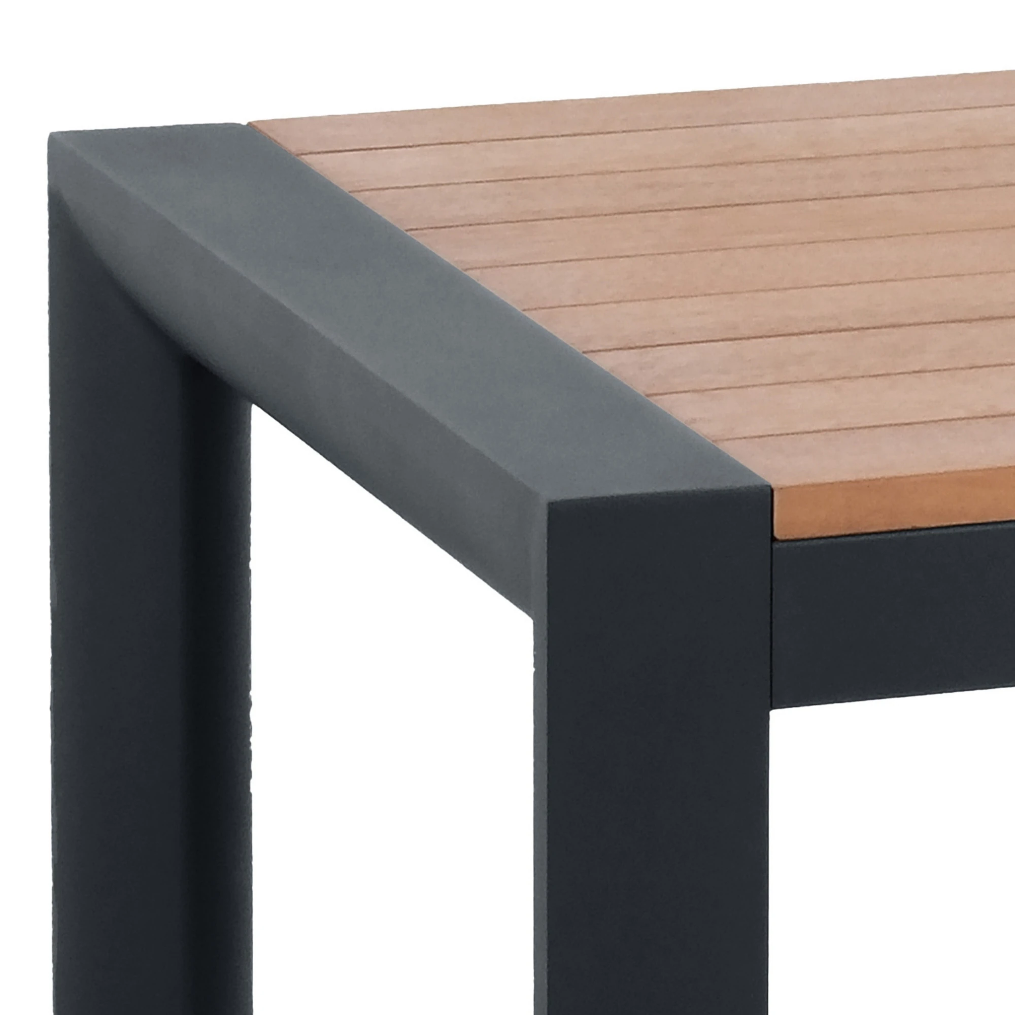 By Squirrel Enzo Dış Mekan Alüminyum Modern Bahçe Masası - Siyah