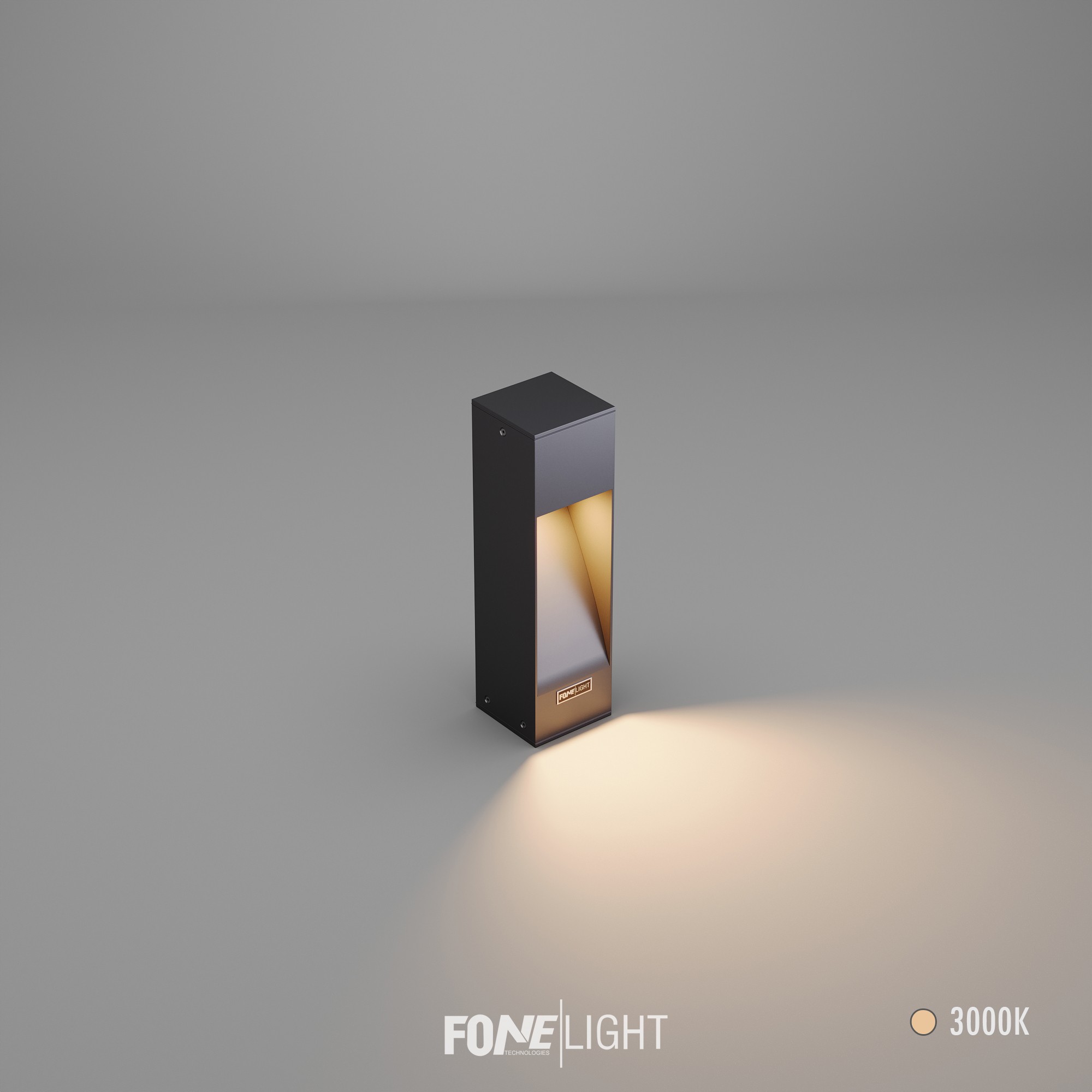 FoneLight Luzerra Alüminyum Bahçe Yürüyüş Yolu Aydınlatması Bollard Aydınlatma - 100x100x350 mm