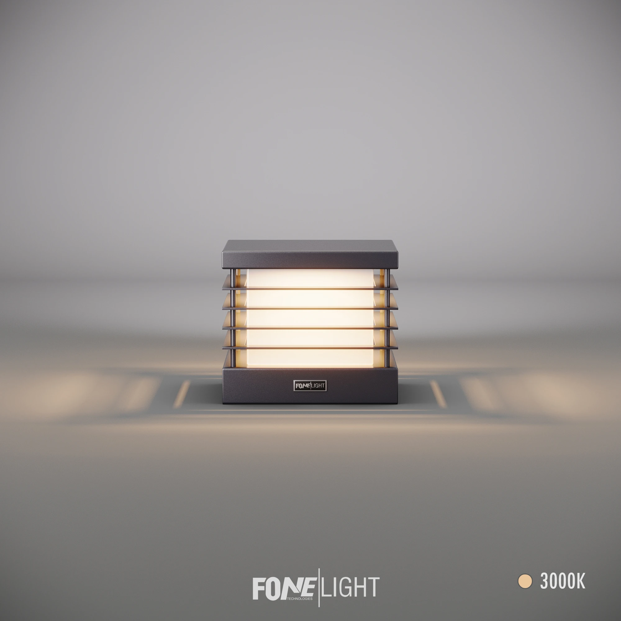 FoneLight Postila Set Üstü Alüminyum Bahçe Duvar Aydınlatma - 240x240x210 mm