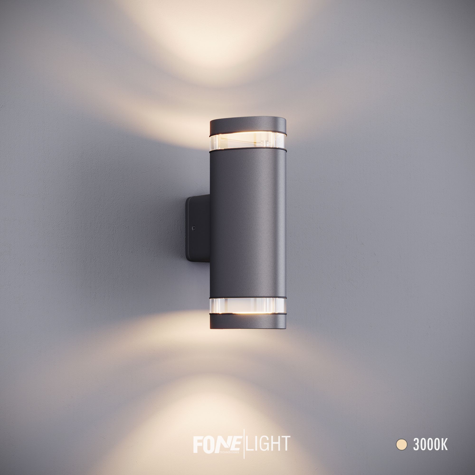 FoneLight Gala Duo Modern Cam Detaylı Çift Yönlü Alüminyum Aplik
