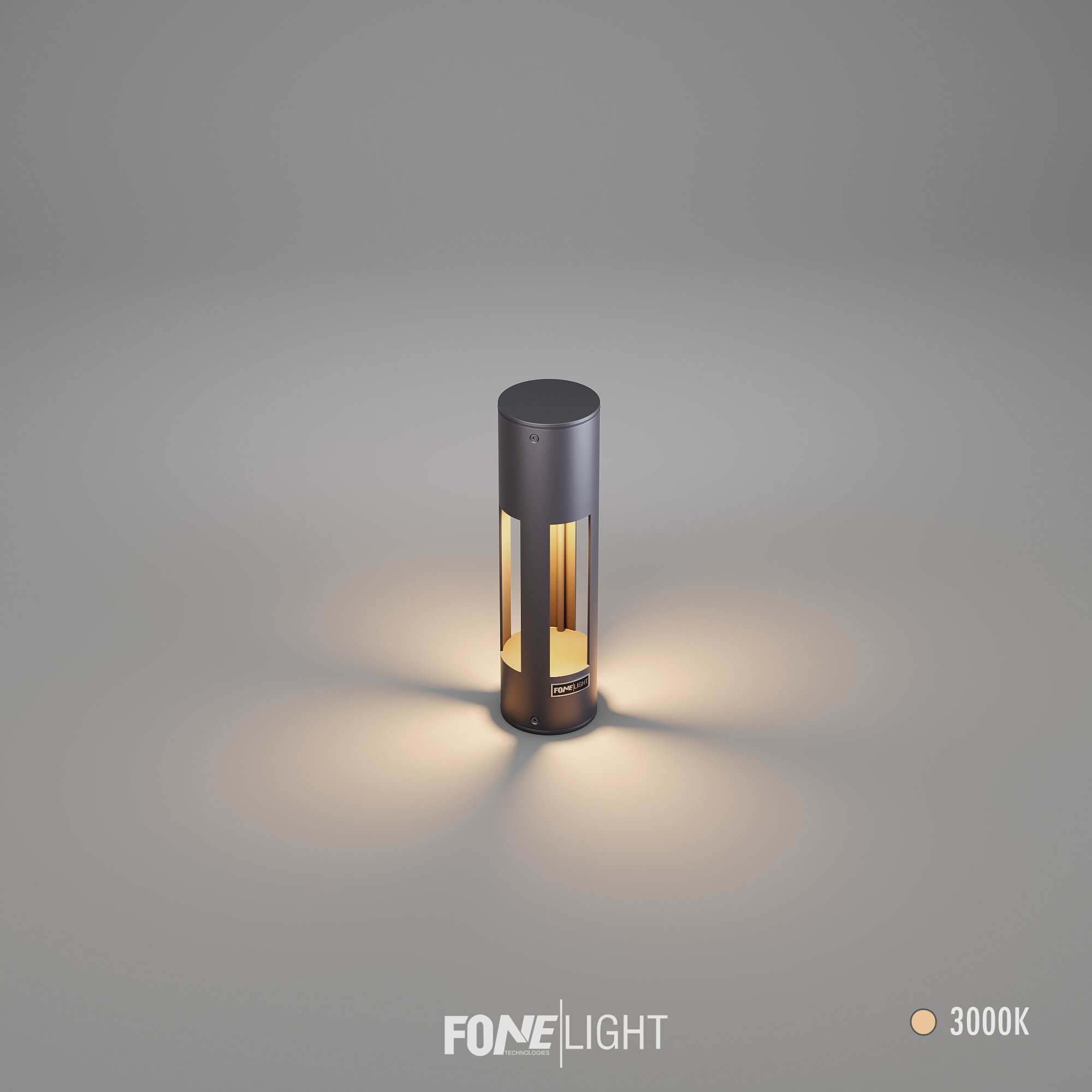 FoneLight Curvex Alüminyum Modern Bahçe Aydınlatması - 100x100x350 mm