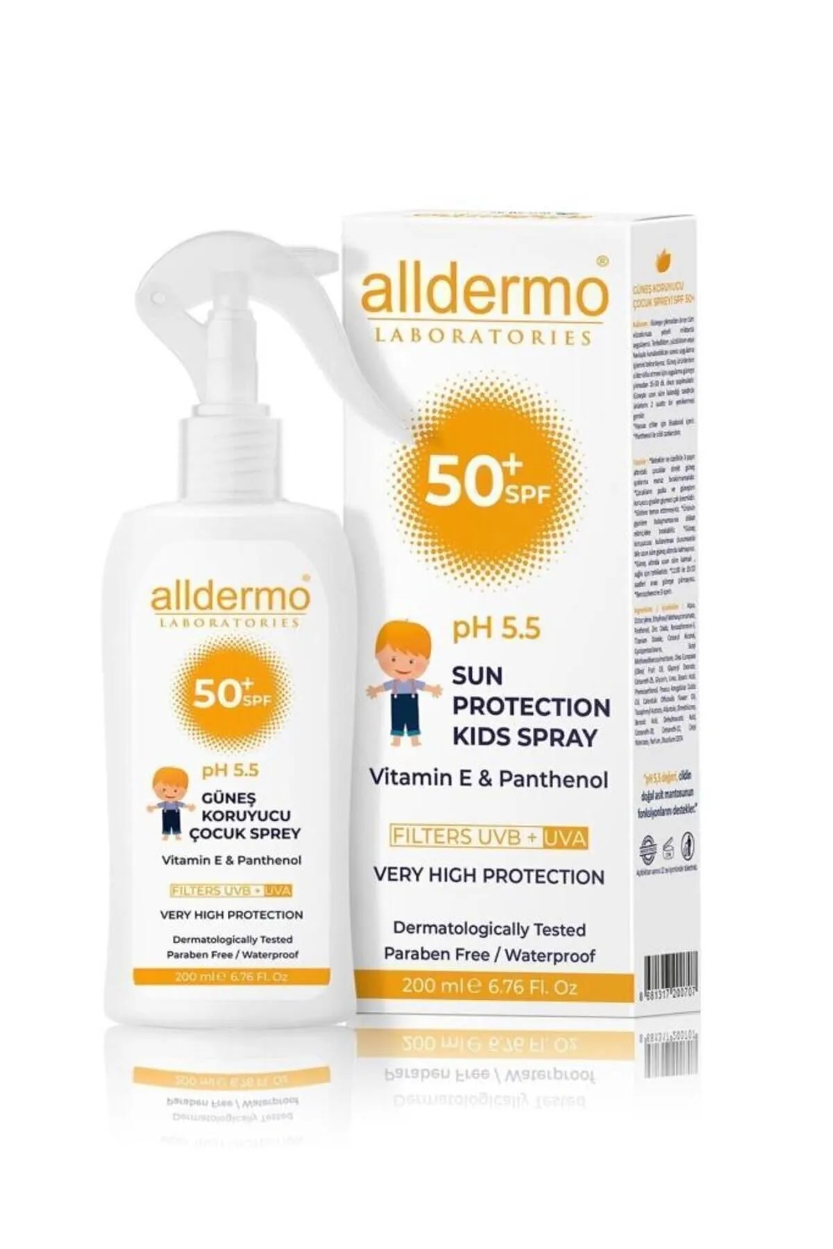 Alldermo Spf50 Çocuk Güneş Sprey 200 ml