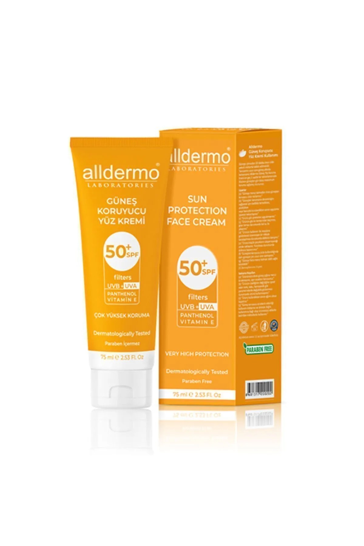 Alldermo Spf 50 Güneş Koruyucu Yüz Kremi 75 ml