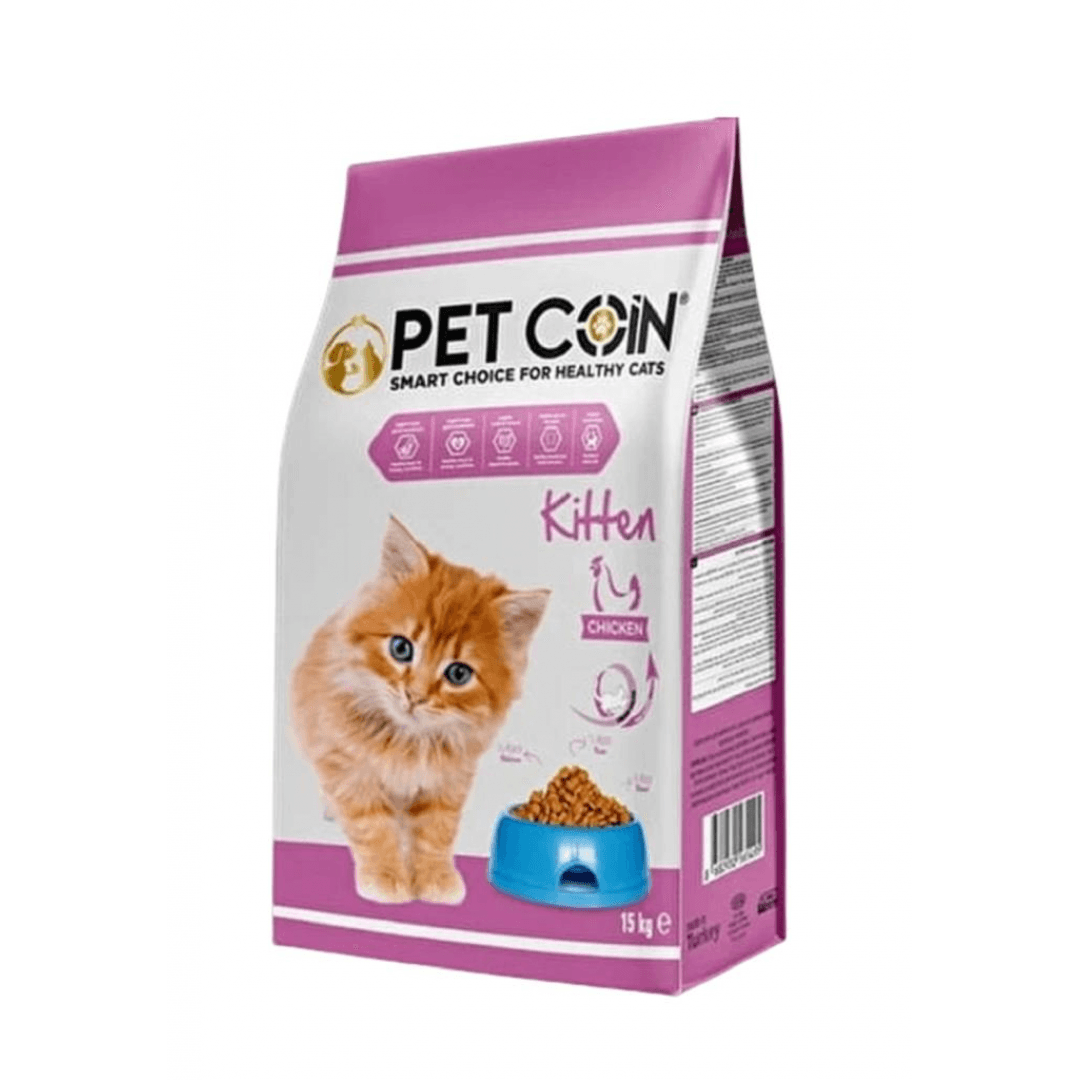 PETCOIN TAVUKLU YAVRU KEDİ MAMASI - 15 Kg