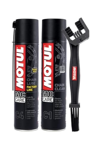 MOTUL ZİNCİR TEMİZLEME KİTİ - C4 400 ml + C1 400 ml + ZİNCİR TEMİZLEME FIRÇASI