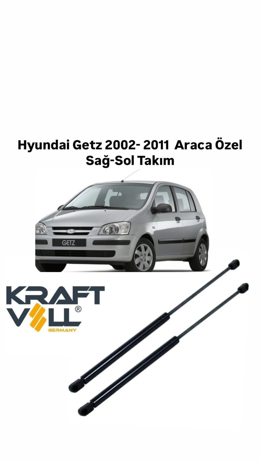 Kraftvoll Hyundai Getz 2002-2011 Arası Araca Özel Sağ-Sol Takım Bagaj Amortisörü