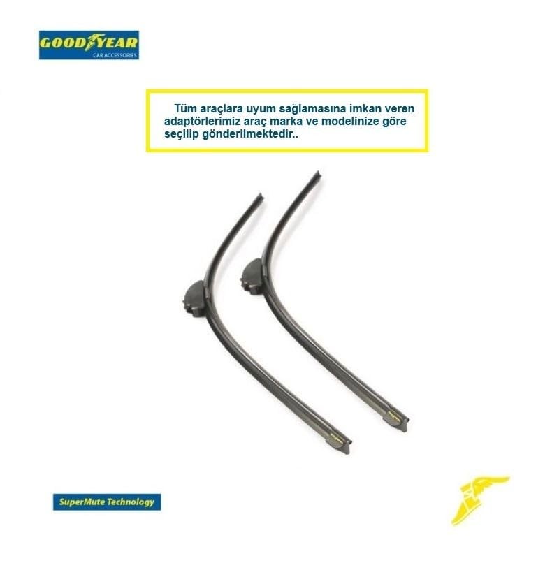 GOODYEAR SİLECEK SÜPÜRGESİ ÖN MUZ TİPİ Super-Mute CİTROEN C-ELYSEE 2012- (600mm+400mm)