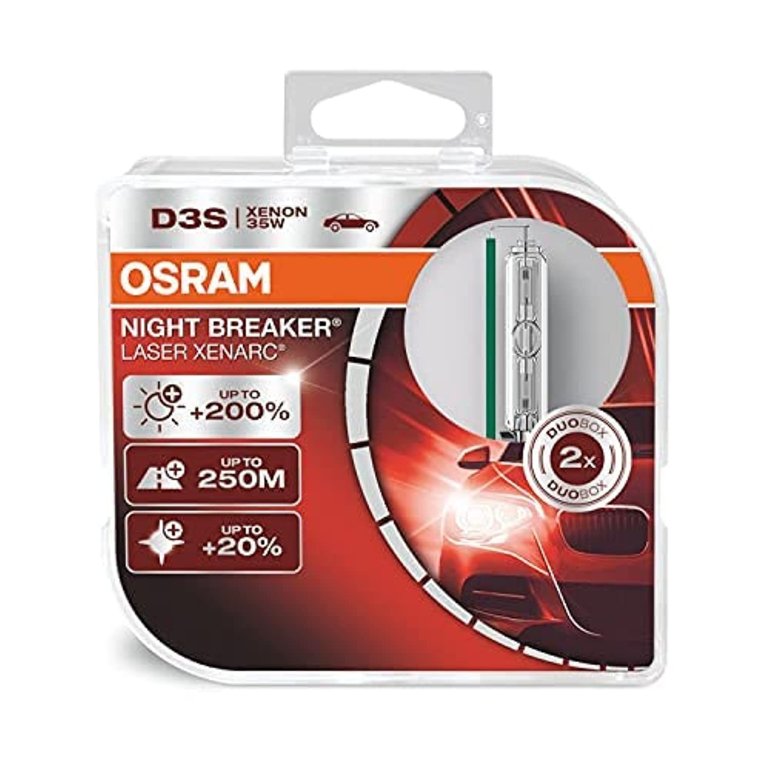 Osram D3S Night Breaker Laser Xenon 42V 35W%200 Fazla Işık (İkili Paket)