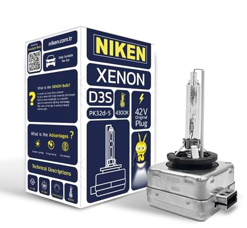 Niken D3S 4300K Gün Işığı Xenon Far Ampulü, 42V 35W PK32d-5, 4300K