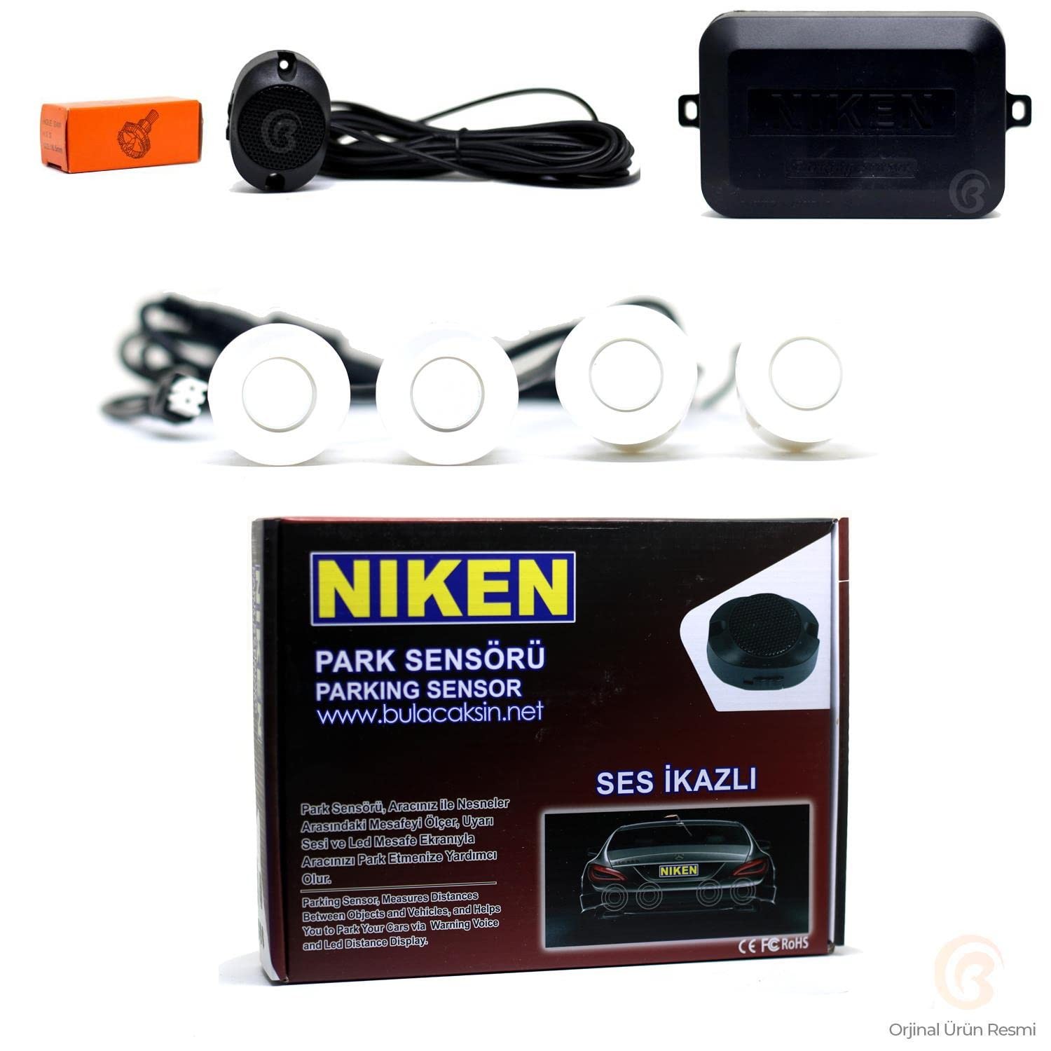 Niken Park Sensörü Ses İkazlı 22mm Beyaz