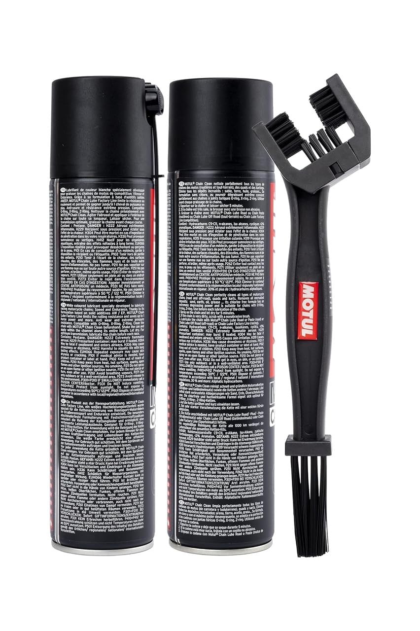 MOTUL ZİNCİR TEMİZLEME KİTİ - C4 400 ml + C1 400 ml + ZİNCİR TEMİZLEME FIRÇASI