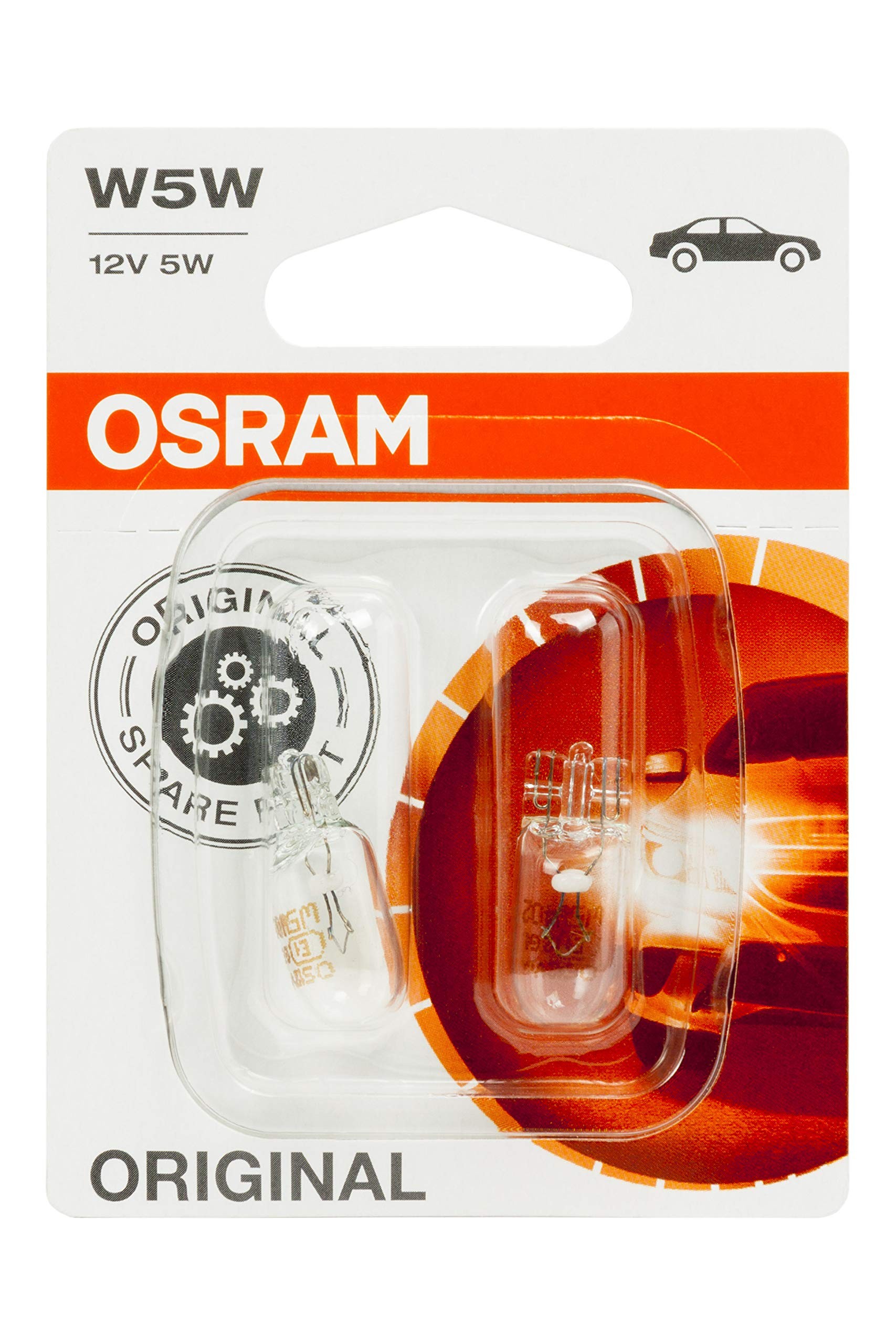 (Double Blister, Cool Blue Intense) - OSRAM COOL BLUE INTENSE W5W halogen, licence plate position light, 2825HCBI-02B, 12 V passenger car, double blister (2 unit)