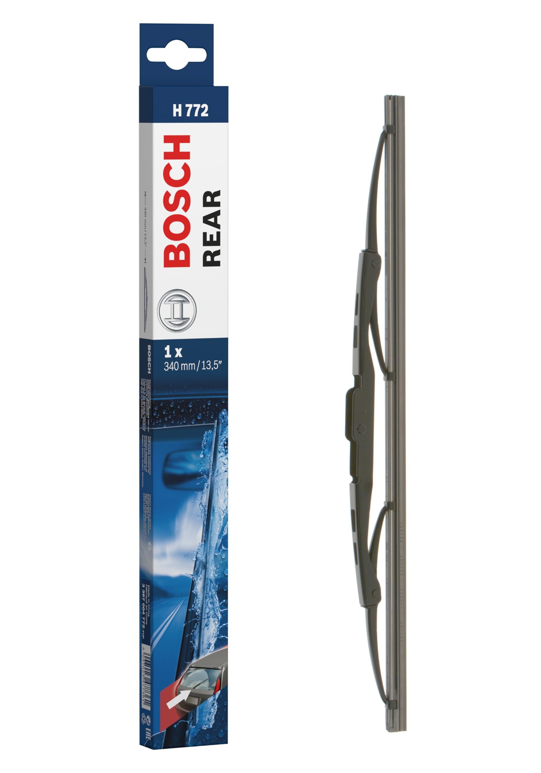 BOSCH Rear Arka Silecek Audi A3 (2005-2012), Seat Ibiza (2009-2012) [340 mm] H772 H772