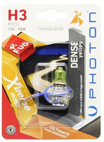 Photon H3 Xtreme 12V 55W PK22s Sarı Renkli Far Ampülü