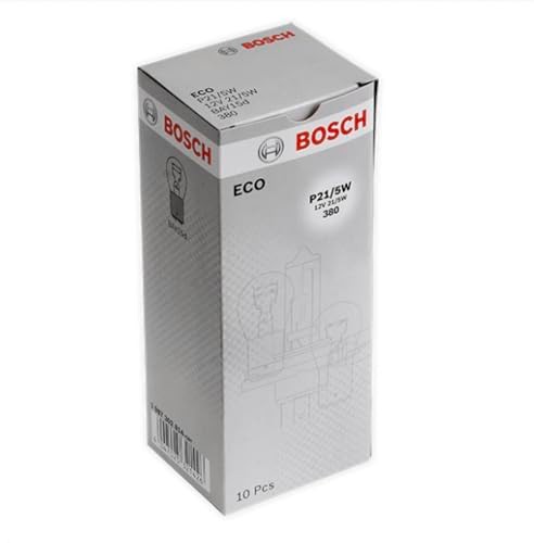 Bosch Eco-Light Ampulleri, 21/5W Güç, 12V, 10 Adet, Beyaz