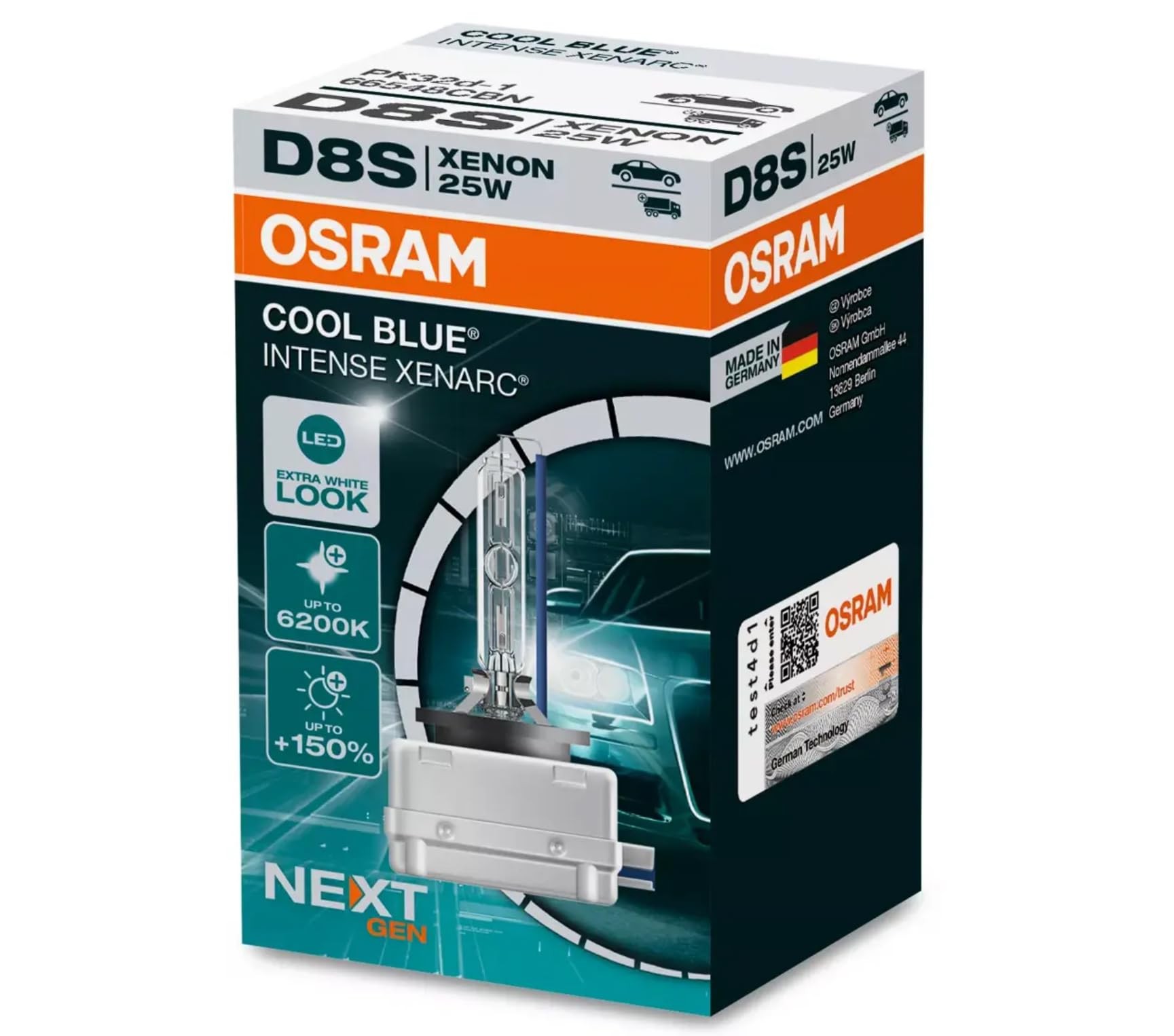 OSRAM D8S XENARC COOL BLUE INTENSE (NEXT GEN) Xenon Farlar