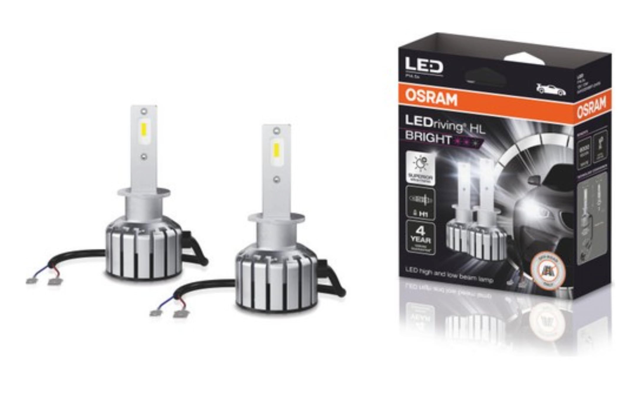 Osram H1 LED Xenon Kit Ledriving Hl Brıght%300 Fazla Işık / 4 Yıl Garantili 12V (2 Adet Far Için)