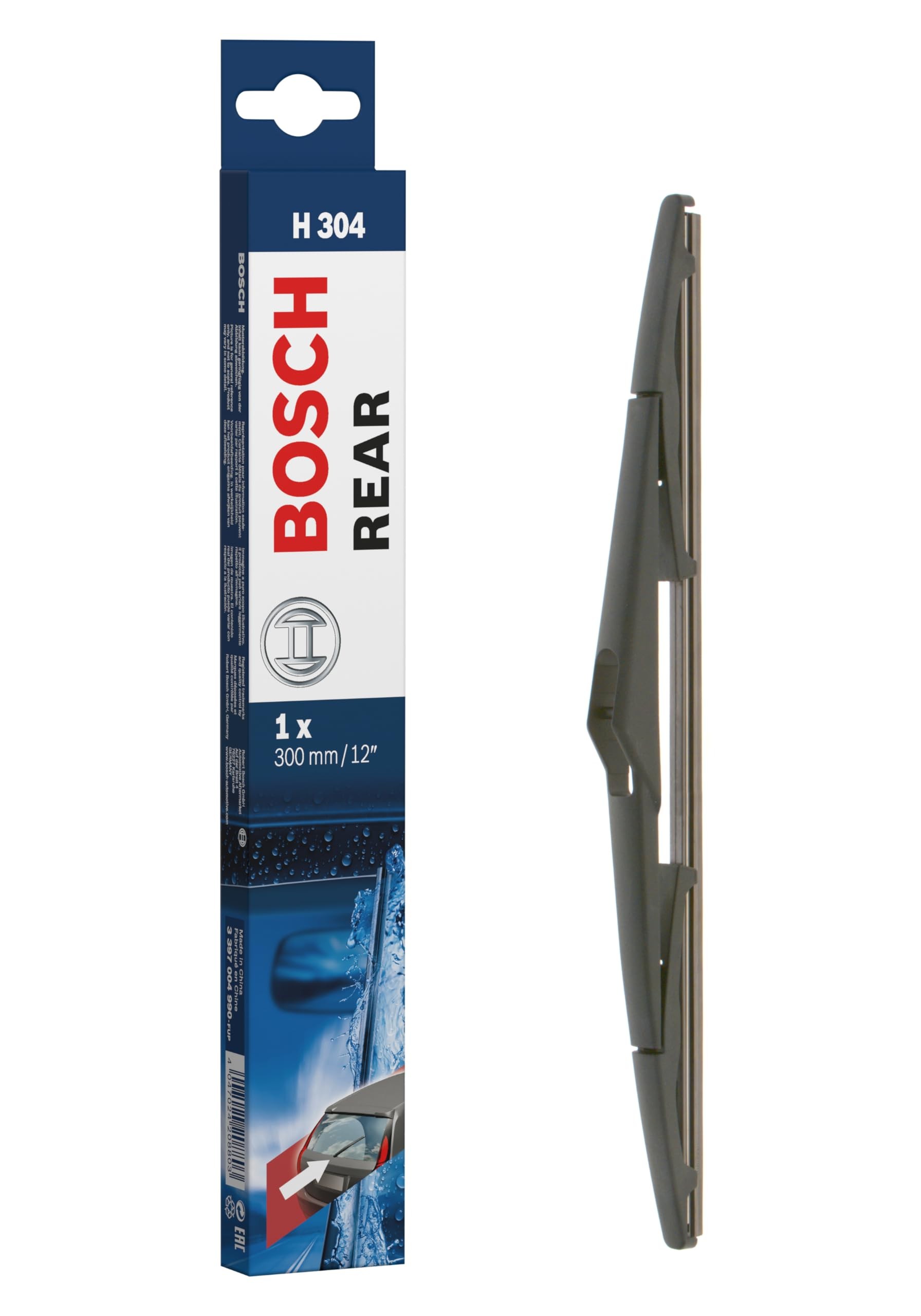 BOSCH Rear Arka Silecek Nissan Qashqai (2007-2014), Ds Auto DS7 (2018-2021), Opel Corsa E (2015-2019) [300 mm] H304 3397004990