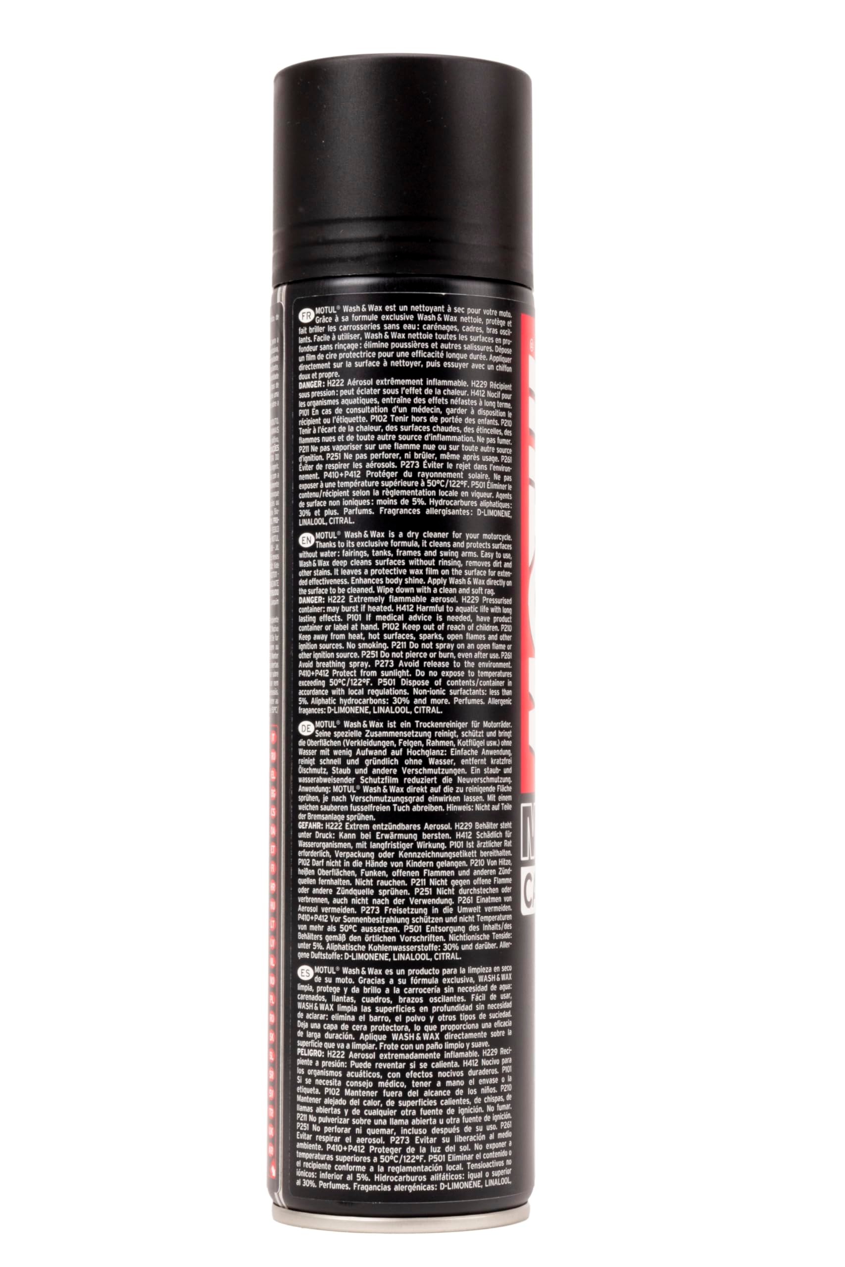 Motul E9 Wash & Wax Spray 400 ML Temizleme ve Parlatma Spreyi