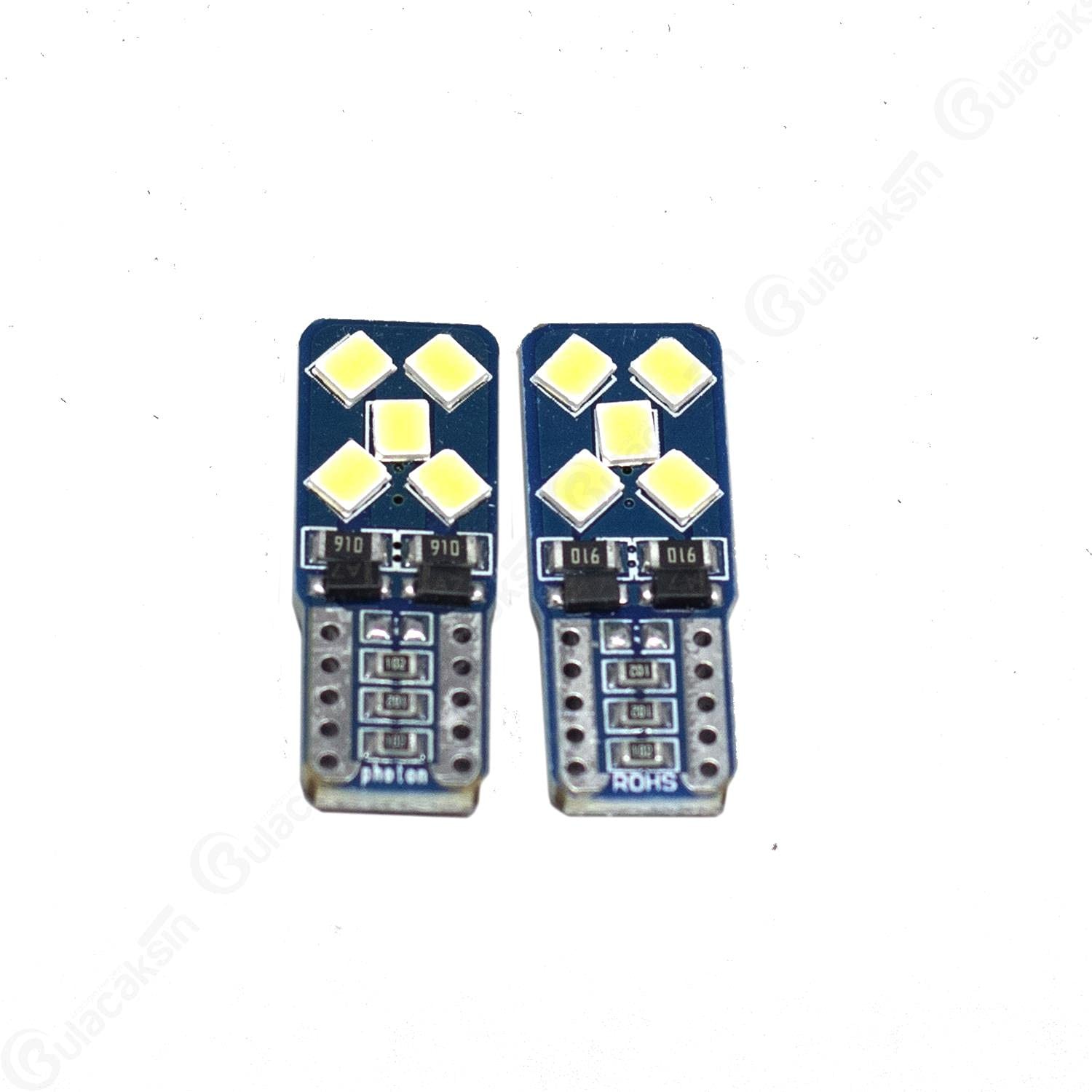 Photon T10 W5W 12V Dipsiz 10 Led Beyaz Işık 10'lu Paket