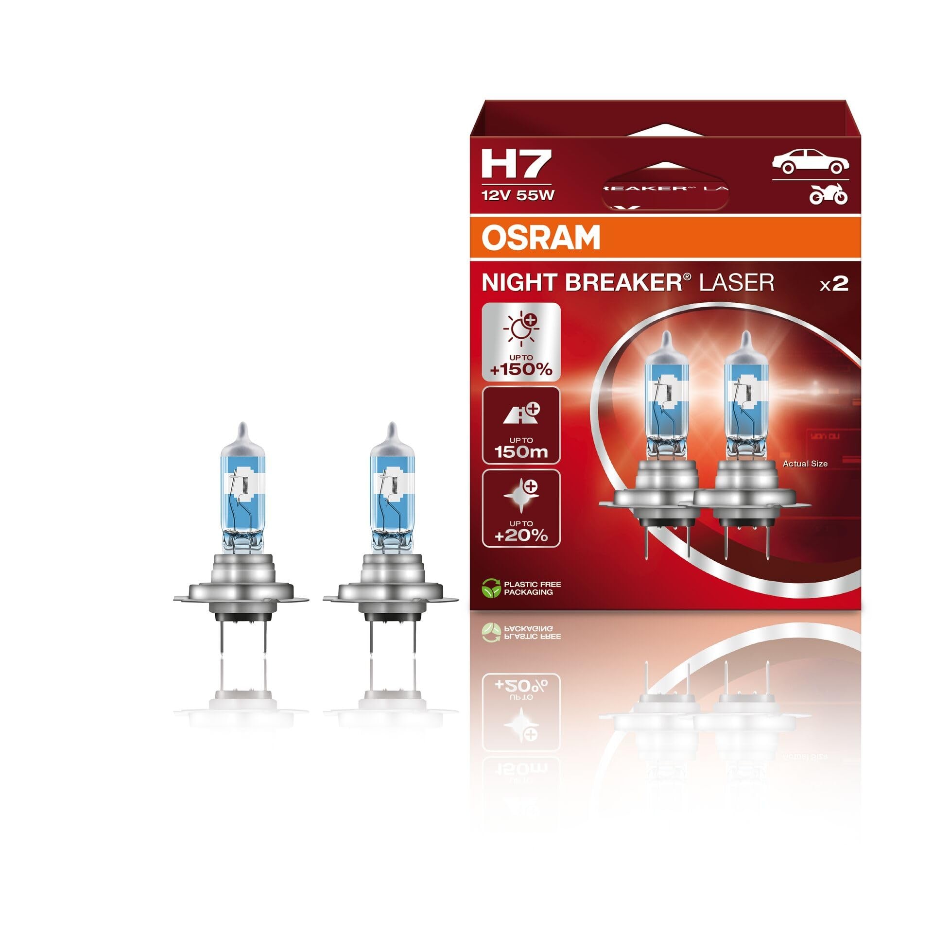 Osram Night Breaker Laser H7 Ampul 64210NL -%150 Daha Fazla Işık