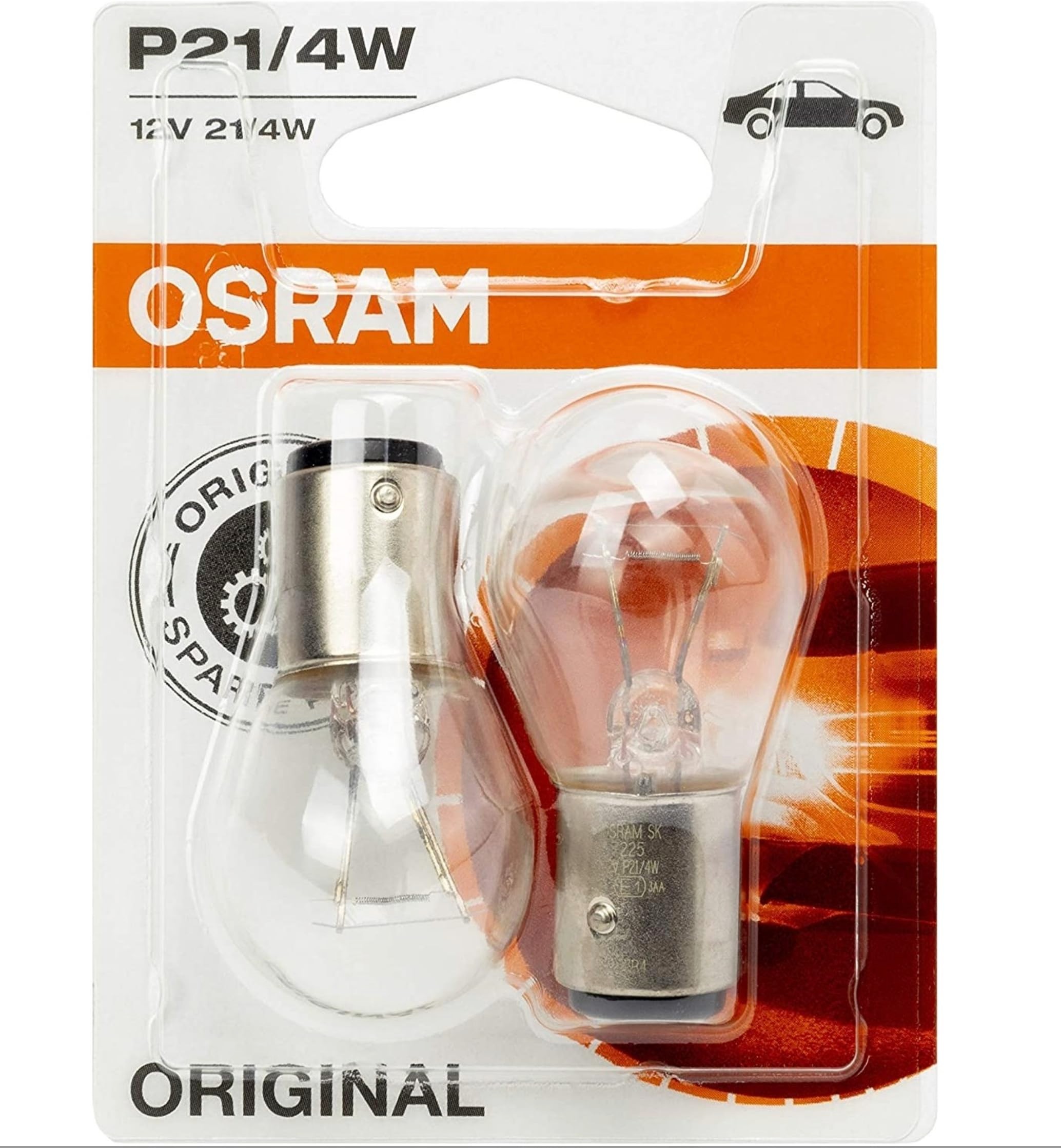 Osram P21/4W Yeni Nesil Ampül 12V 21/4W Çiftli (Çift Duy)