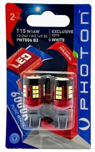 Photon T15 W16W Dipsiz LED Ampul, 39 LED'li, 2 Adet, Beyaz