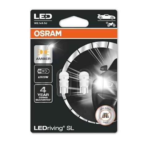 Osram T10 LED Turuncu Dipsiz WY5W Park ve Sinyal Ampülü 4 Yıl Garantili 2827-02B
