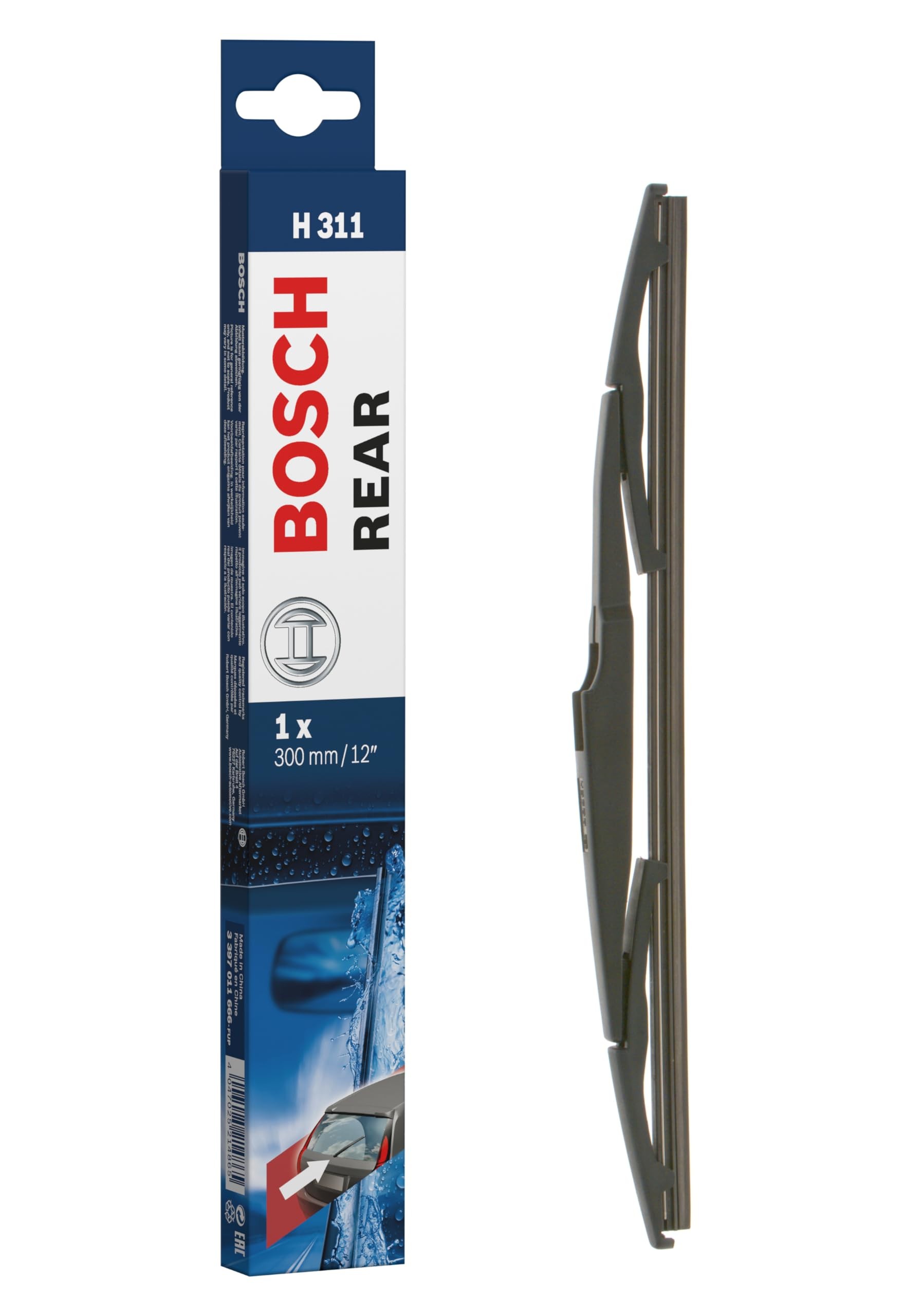 BOSCH Rear Arka Silecek Opel Astra J (2009-2015), Astra GTC (2012-2014) [300 mm] H311 3397011666
