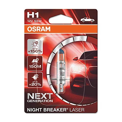 Osram Ampul Night Breaker Laser H1 12V 55W%150'ye kadar Fazla Işık 150M'ye kadar Fazla Görüş Açısı,%20'ye kadar Beyaz Işık 64150NL-01B