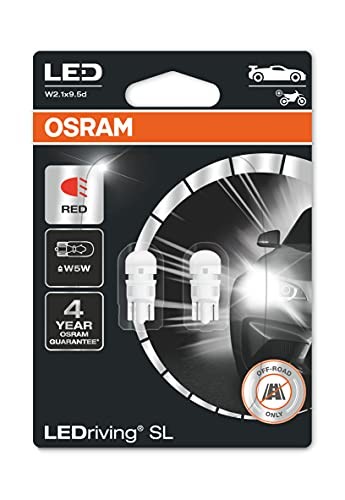 Osram LEDriving SL T15 LED 12V W16W Kırmızı Işık (Takım -2 Adet)