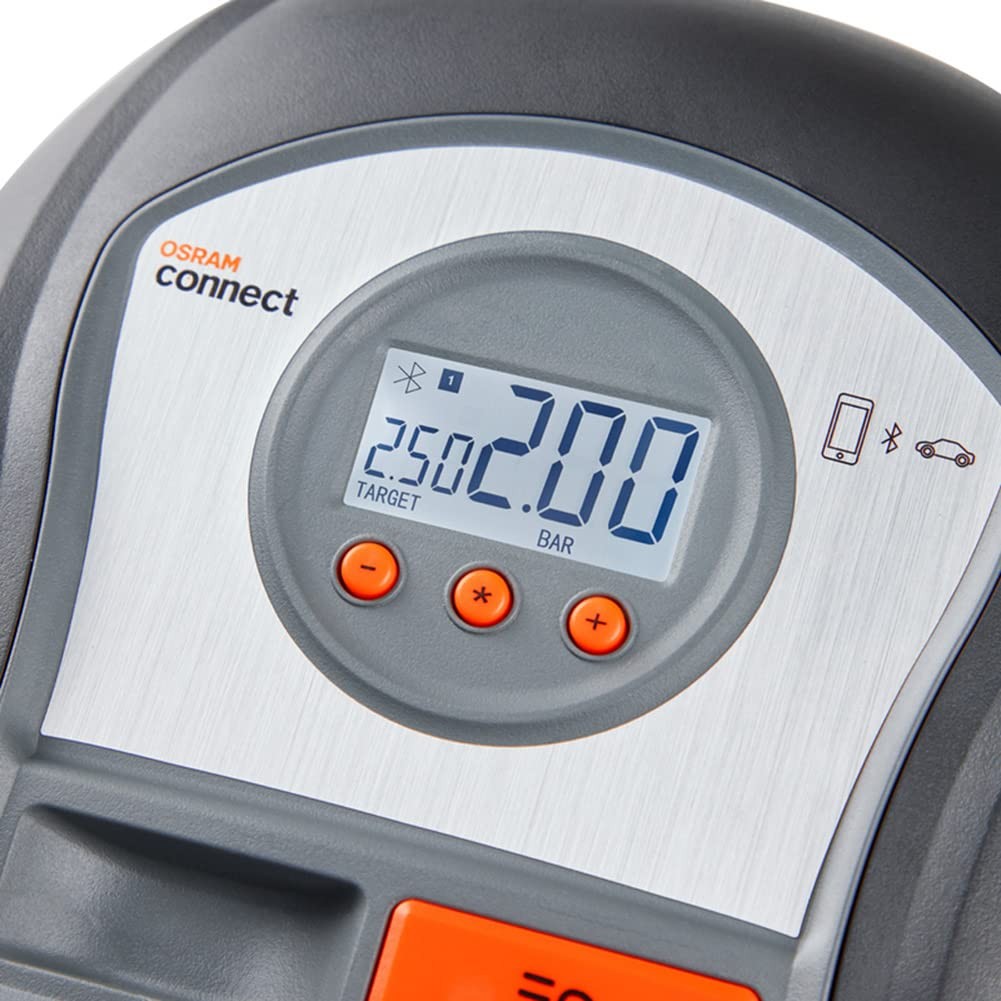 OSRAM OTIC650 Bağlantı Dijital Lastik Kompresörü, Hava Kaçağı Tespiti, LED Işık, Taşınabilir 12V Araç Lastik Pompası, Sigara Çakmağı Bağlantısı