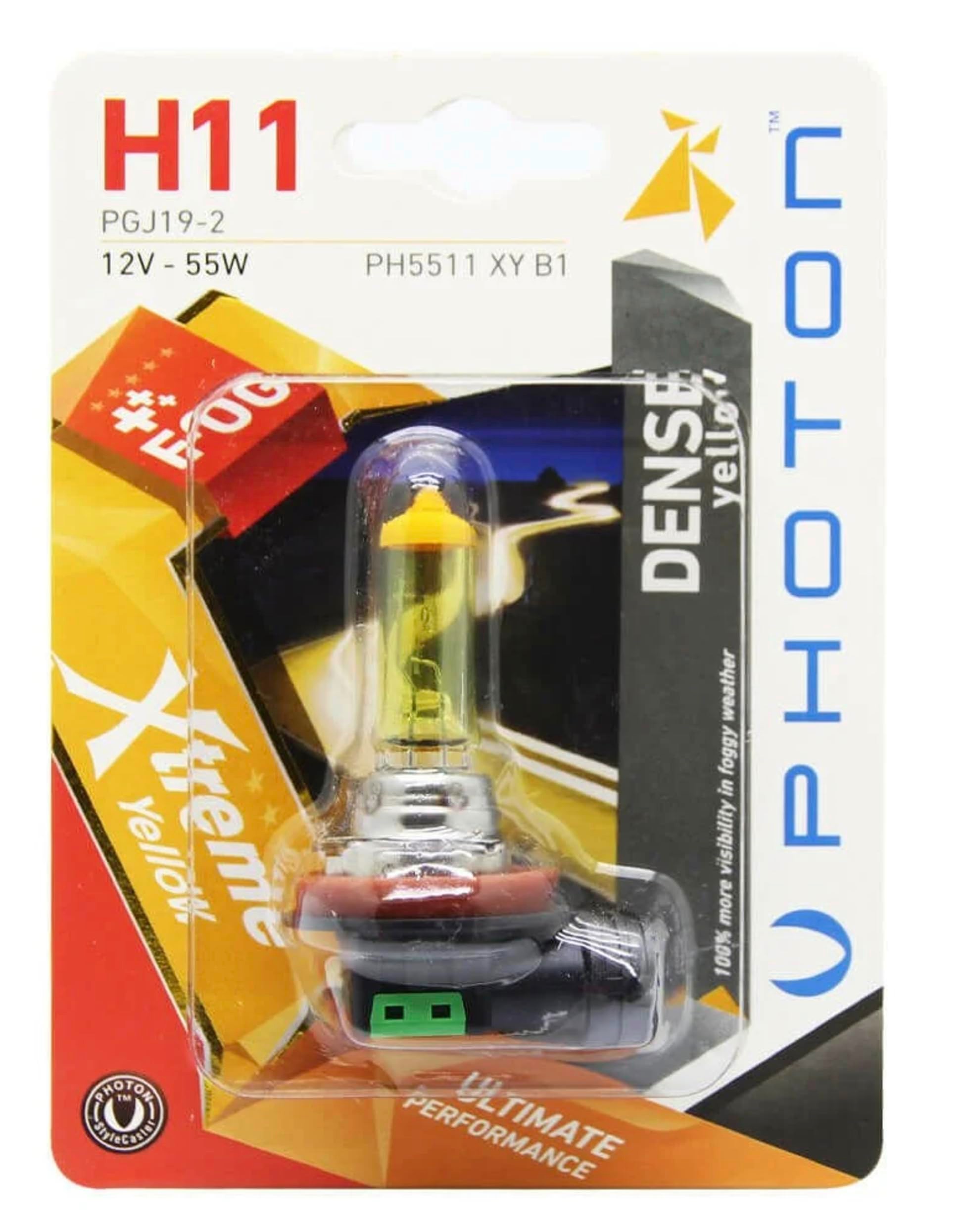 Photon H11 Xtreme Civciv Sarısı Far Ampulü, 12V - 55W