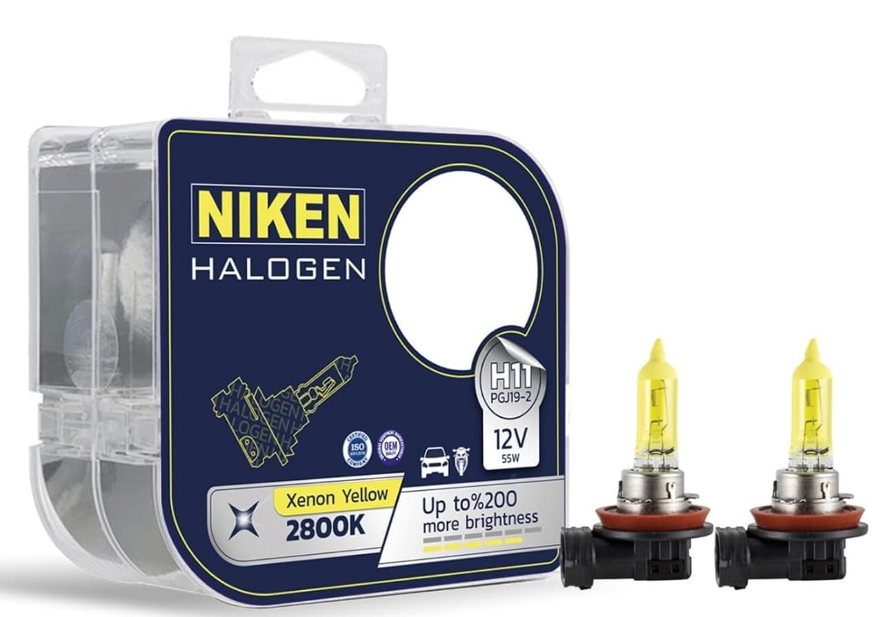 niken 12V H11 55W SARI IŞIK AMPUL 2800K (2 ADET)