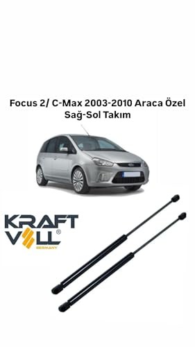 Kraftvoll Focus 2 C-Max 2003-2010 Arası Araca Özel Sağ-Sol Takım Bagaj Amortisörü