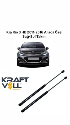 Kraftvoll Kia Rio 3 HB 2011-2016 Arası Araca Özel Sağ-Sol Takım Bagaj Amortisörü