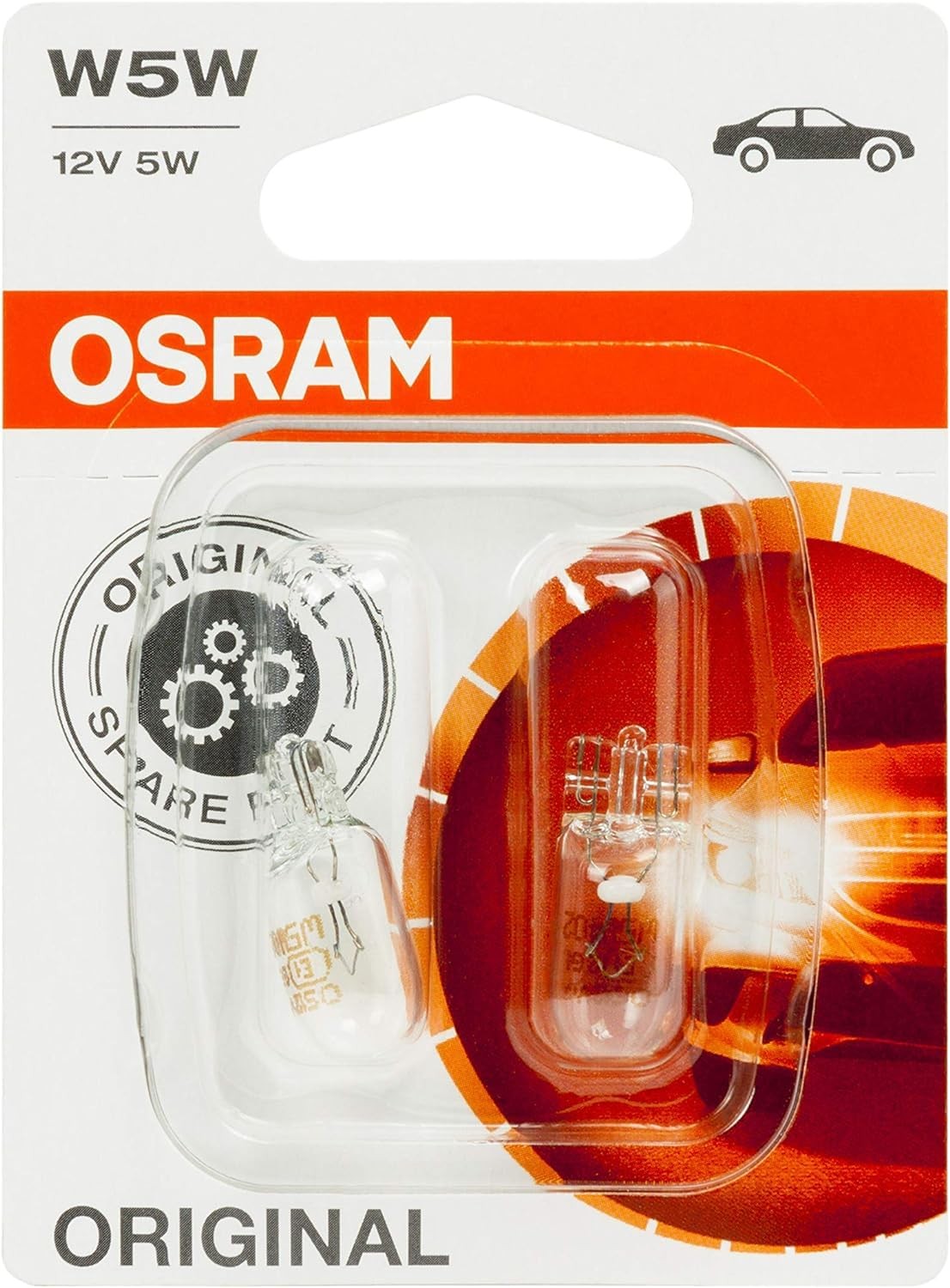 (Double Blister, Cool Blue Intense) - OSRAM COOL BLUE INTENSE W5W halogen, licence plate position light, 2825HCBI-02B, 12 V passenger car, double blister (2 unit)
