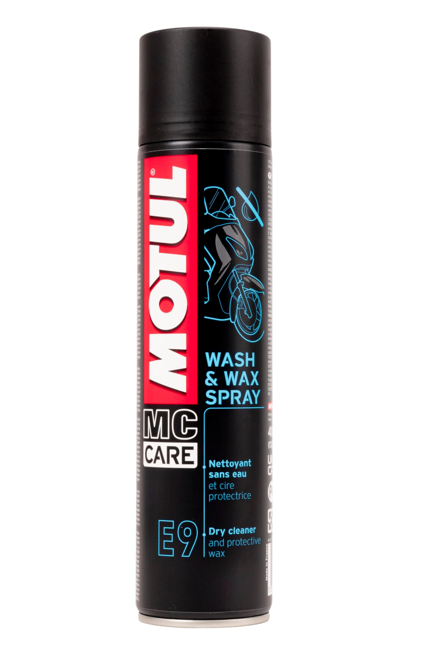 Motul E9 Wash & Wax Spray 400 ML Temizleme ve Parlatma Spreyi