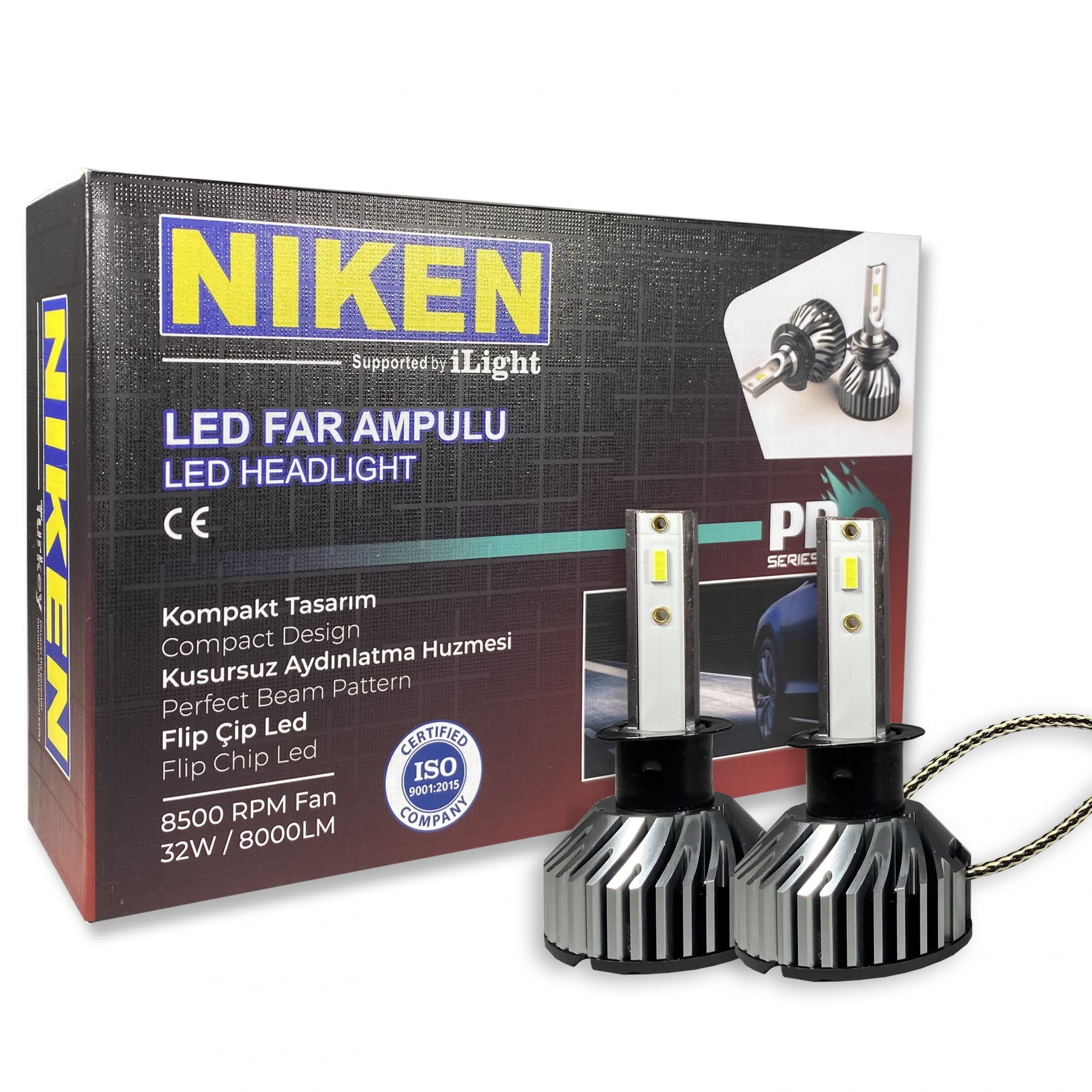 H1 NİKEN LED XENON PRO SERİSİ | BEYAZ | ŞİMŞEK ETKİLİ