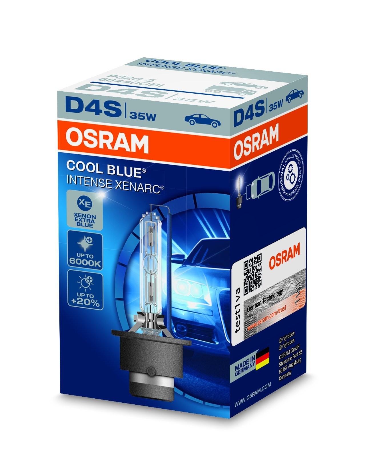 OSRAM 66440 CBI- AMPUL TEKLI D4S 35W P32D 5 FS1 5500 K%20 FAZLA ISIK GUCU (GAZ DESARJLI FAR AMPULU)