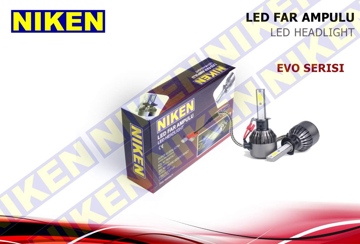 Niken H4 led xenon far aydınlatma seti şimşek etkili 8000lm