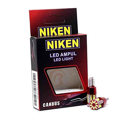 Niken 12V T10 Dipsiz Ampul 57 Led'li 2’li SET - Beyaz Işık