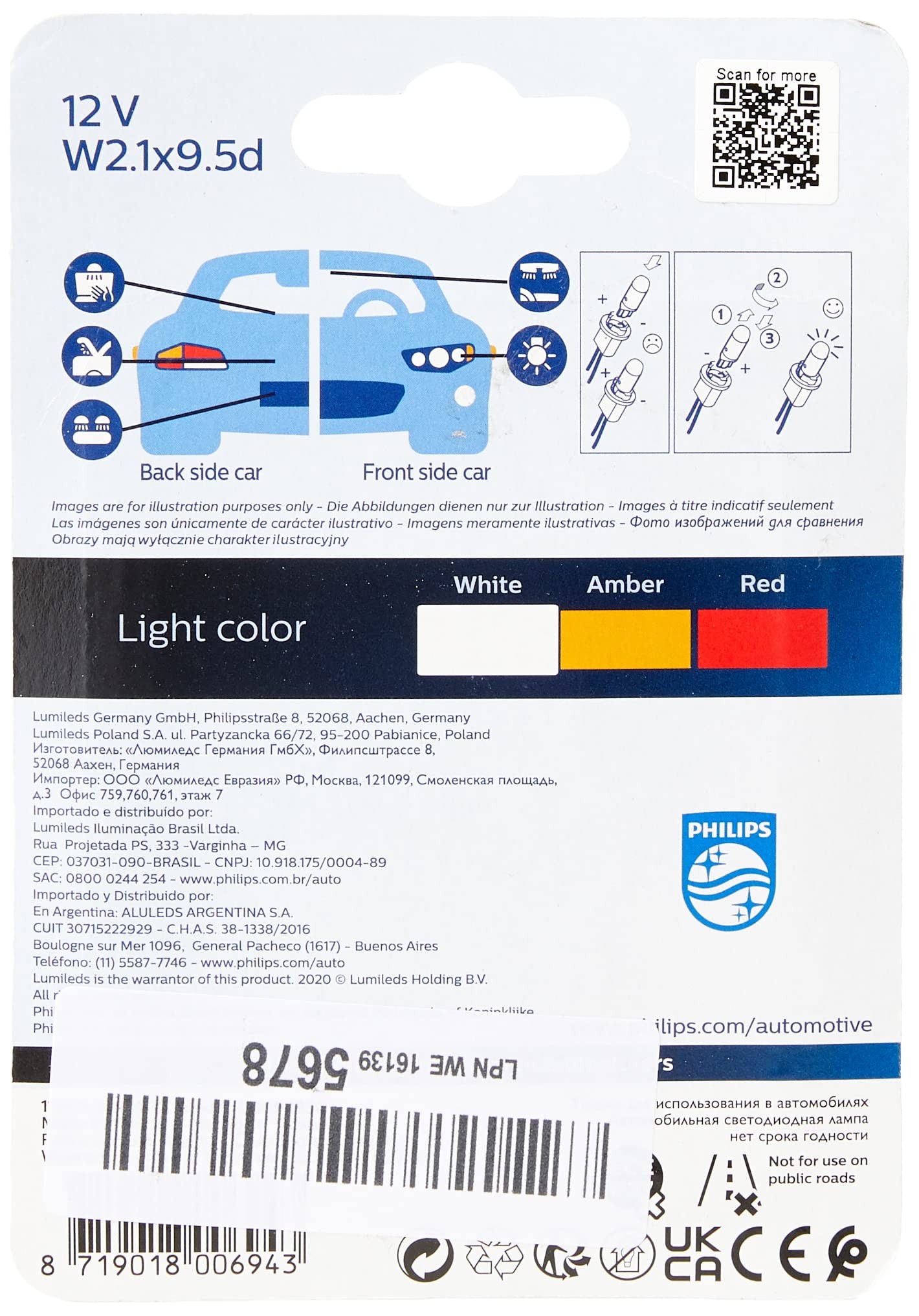 Philips Ultinion Pro3000 Beyaz Led 12v T10 Dipsiz