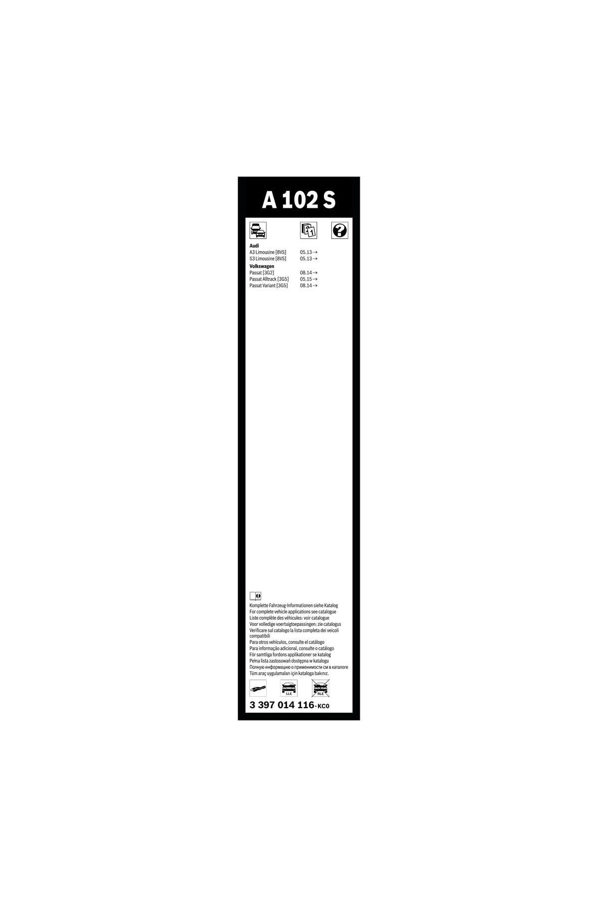 Bosch Aerotwin silecek seti - [650/475 mm] PORSCHE Panamera (2013-2016) [970] #A102S