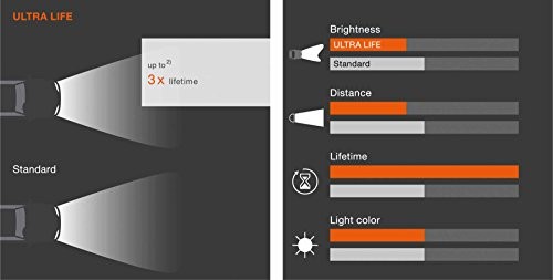 Osram Ultra Life P21 W Fren/Sinyal/Uç ve yedekleme İşık 7506ult 02B dayanıklı, çift blister medium beyaz 7506ULT-02B