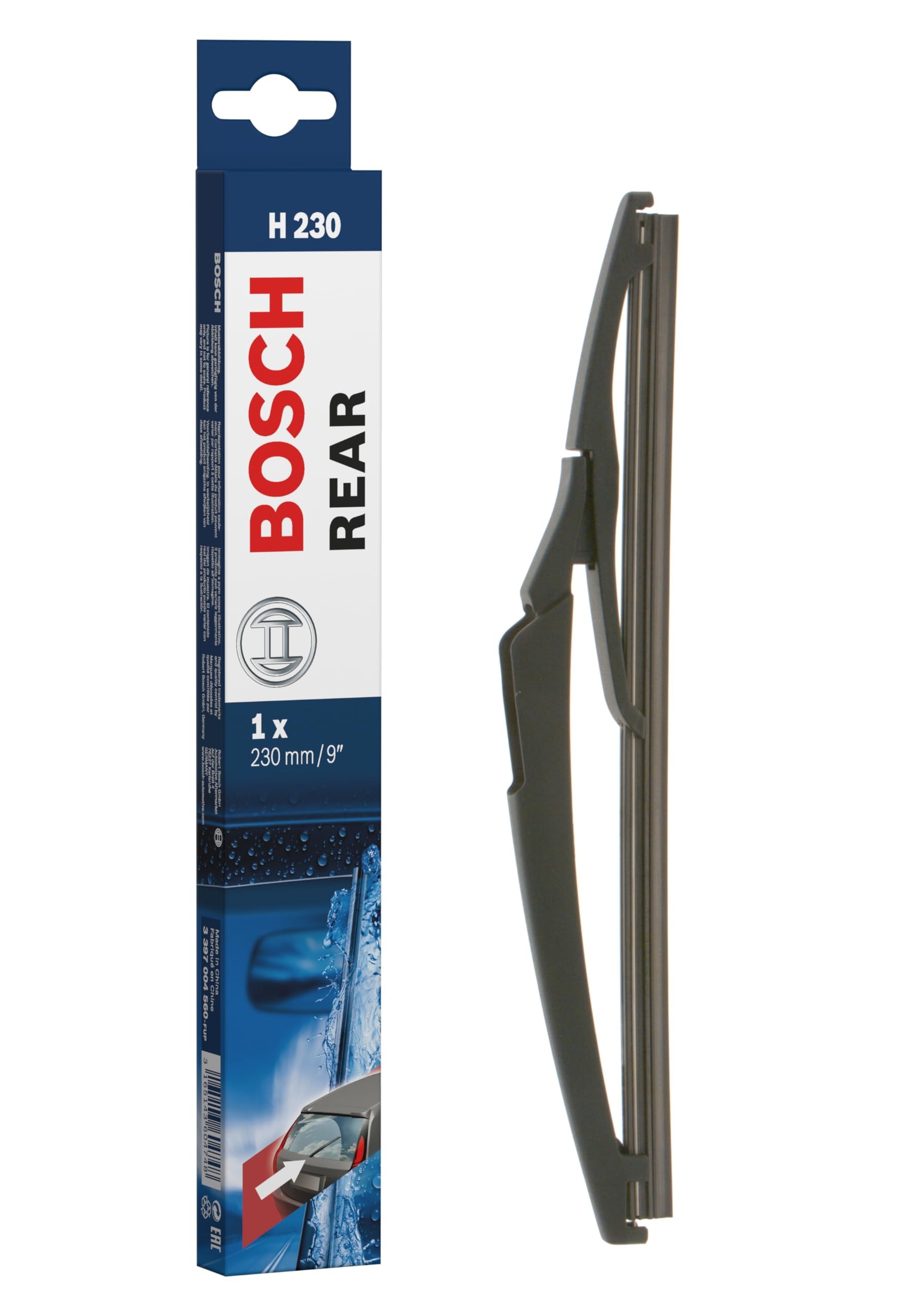BOSCH Rear Arka Silecek Renault Megane 4 (2016-2023), Nissan Micra (2019-2021), Peugeot 308 (2014-2021) [230 mm] H230 3397004560